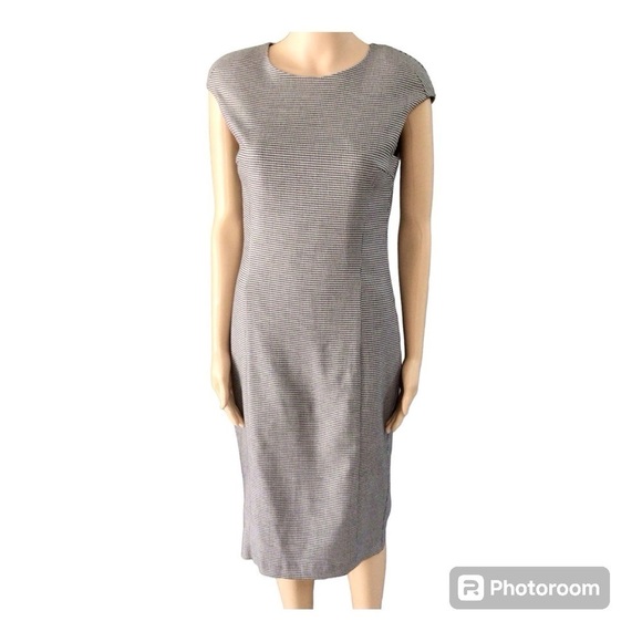 Zara Basic Tube Houndstooth Pattern Sheath Checker Work Office Dress - Picture 1 of 12